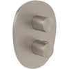 Villeroy & Boch Antao Inbouwthermostaat met tweeweg stopkraan - Matt Brushed Nickel (RVS) SW974256