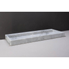 Forzalaqua Palermo wastafel 120.5x51.5x9cm Rechthoek 0 kraangaten Natuursteen Carrara gepolijst SW230712