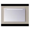 Sanicare Q-mirrors spiegel zonder omlijsting / PP geslepen 80 cm 1 x horizontale strook met warm white leds SW278827