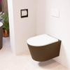 MONDIAZ LAVIE wandclosetpack - 36x53cm - diepspoel - rimless - Rust (bruin) - softclose - quick-release - toiletzitting - Talc (offwhite) SW1208761