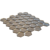 The Mosaic Factory Barcelona mozaïektegel - 28.2x32.1cm - wandtegel - Zeshoek/Hexagon - Porselein - Bronze Metallic (brons) - per stuk SW397934