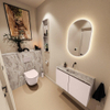 MONDIAZ TURE-DLUX 80cm toiletmeubel Rosee. EDEN wastafel Glace positie midden. Zonder kraangat. SW1103513