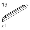 Saniclass onderkant strip 68.2cm voor Saniclass Cansano SW23870 SW536644