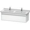 Duravit Ketho Wastafelonderkast 120x45.5x41cm 1 lade Standaard greep met softclose spaanplaat wit Mat 0300511