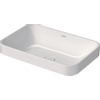 Duravit HappyD 2 Plus waskom rechthoekig zonder kraangat zonder overloop 60x40cm met keramische afdekkap wit SW297018