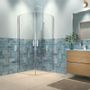 Sealskin Inc. Tweedelige kwartronde douchecabine 90x90x200cm 8mm helder veiligheidsglas met antikalklaag Zilver hoogglans SW771706