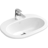 Villeroy en Boch O.novo inbouwwastafel 56x17,5cm met overloop 1 kraangat wit 0124152