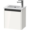 Duravit Ketho 2 fonteinkast met 1 deur 41x29.2x44cm links, met greep antraciet hoogglans wit SW772919