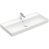 Villeroy & Boch Collaro meubelwastafel 100x47cm met overloop 1 kraangat ceramic+ stone white SW358325