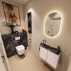MONDIAZ TURE-DLUX 60cm toiletmeubel Rosee. EDEN wastafel Lava positie links. Met 1 kraangat. SW1103987