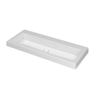 INK Dock wastafel - 100x40x6cm - 1 wasbak - 1 kraangat - polystone wit glans SB3415021