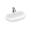 Villeroy & Boch Architectura inbouwwastafel 60x45x17cm Ovaal 1 kraangat met overloopgat Wit Alpin glans Ceramic SW762350