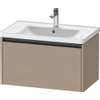 Duravit Ketho 2 wastafelonderbouwkast met 1 lade 78.4x45.5x44cm met greep antraciet Linnen mat SW772386