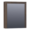 Saniclass Massief eiken spiegelkast 60x70x15cm met 1 rechtsdraaiende spiegeldeur Hout Black oak SW223482