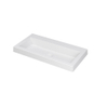 INK Dock wastafel - 80x40x6cm - 1 wasbak - 0 kraangaten - polystone wit mat SW352215