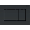 Geberit Sigma20 bedieningsplaat - 2-toets spoeling - rechthoekige knoppen - matzwart,e.t.c. SW420177