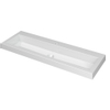 INK Dock wastafel - 120x40x6cm - 1 wasbak - 1 kraangat - polystone wit glans SB3415031