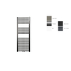 Sanicare design radiator midden aansluiting recht 120 x 45 cm. Gun metal SW1000677