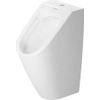 Duravit ME by Starck urinoir spoelrandloos met boveninlaat zonder vlieg incl. bev. afvoer horizontaal/verticaal wit SW84212