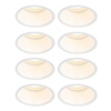 QAZQA Dept inbouwspot - set van 8 - 8.8x8.8x9.2cm - dimbaar - IP44 - mat wit SW1209706