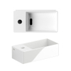 Clou New Flush fontein 35x18cm inclusief plug met kraangat links Keramiek Wit SW398986