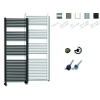 Sanicare Elektrische Design Radiator - 172 x 60 cm - 1127 Watt - thermostaat chroom linksonder - chroom SW890943