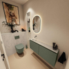 MONDIAZ TURE-DLUX 120cm toiletmeubel Army. EDEN wastafel Opalo positie links. Zonder kraangat. SW1104182