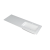 INK Faktor wastafel - 140x45x1.5cm - 1 wasbak rechts - 1 kraangat - polystone wit glans SW207297