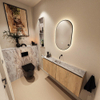 MONDIAZ TURE-DLUX 120cm toiletmeubel Washed Oak. EDEN wastafel Glace positie midden. Zonder kraangat. SW1103602