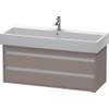 Duravit Ketho Wastafelonderkast 115x44x48cm Standaard greep met softclose spaanplaat Basalt Mat 0280193