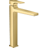 Hansgrohe Metropol 1-gats wastafelkraan 260 met push open waste met voorsprong vaste uitloop 20.4cm polished gold SW297579