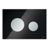 Tece Loop bedieningsplaat voor duospoeltechniek glas zwart toetsen mat chroom SW656820