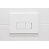 FugaFlow Eccelente Press Bedieningsplaat - bedieningspaneel voor Geberit UP320 inbouwreservoir - dualflush - rechthoekige knoppen - metaal wit mat SW1123662