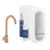 GROHE Blue Home Keukenkraan - C-uitloop - 1-gats - filterfunctie - plat licht en bruisend water - warm sunset geborsteld SW354741