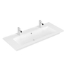Villeroy & Boch Venticello meubelwastafel met 2 kraangaten 120x50cm met overloop Ceramic+ stone white SW209622
