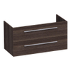 Saniclass Exclusive Line onderkast 99x45.5x50cm hangend met 2 softclose lades MFC Legno Antracite SW30735