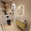 MONDIAZ TURE-DLUX 80cm toiletmeubel Oro. EDEN wastafel Glace positie links. Zonder kraangat. SW1103390