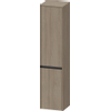 Duravit Ketho.2 Hoge kast 40x36x176cm 2 Linksdraaiende deuren Spaanplaat Eiken (terra) Mat SW771943