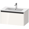 Duravit Ketho 2 wastafelonderbouwkast met 1 lade 81x48x44cm met greep antraciet hoogglans wit SW772926