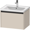 Duravit Ketho 2 wastafelonderbouwkast met 1 lade 63.4x45.5x44cm met greep antraciet taupe supermat SW771925