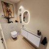 MONDIAZ TURE-DLUX 120cm toiletmeubel Cale. EDEN wastafel Opalo positie links. Met 1 kraangat. SW1104220