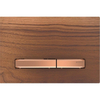 Geberit Sigma50 bedieningsplaat - 2-toets spoeling - vierkant - roodgoud/Amerikaans noten SW420846