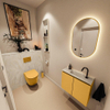 MONDIAZ TURE-DLUX 60cm toiletmeubel Ocher. EDEN wastafel Ostra positie midden. Met 1 kraangat. SW1104934