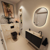 MONDIAZ TURE-DLUX 80cm toiletmeubel Urban. EDEN wastafel Frappe positie rechts. Met 1 kraangat. SW1102625