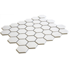 The Mosaic Factory Barcelona mozaïektegel - 28.2x32.1cm - wandtegel - Zeshoek/Hexagon - Porselein Extra White Glans SW62198