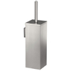 Haceka Mezzo Toiletborstelhouder - wandmodel - gesloten - geborsteld chroom SW654055