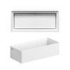 Clou New Flush fontein 38x18cm zonder kranenbank met afvoerplaat aluite Wit mat SW106247