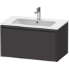Duravit Ketho 2 wastafelonderbouwkast met 1 lade 81x48x44cm met greep antraciet grafiet supermat SW772958