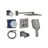 Grohe Grohtherm regendoucheset inbouw - hoofddouche vierkant - handdouche vierkant - hard graphite geborsteld SW1235152