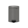 Brabantia NewIcon Pedaalemmer - 5 liter - kunststof binnenemmer - mineral concrete grey SW538286